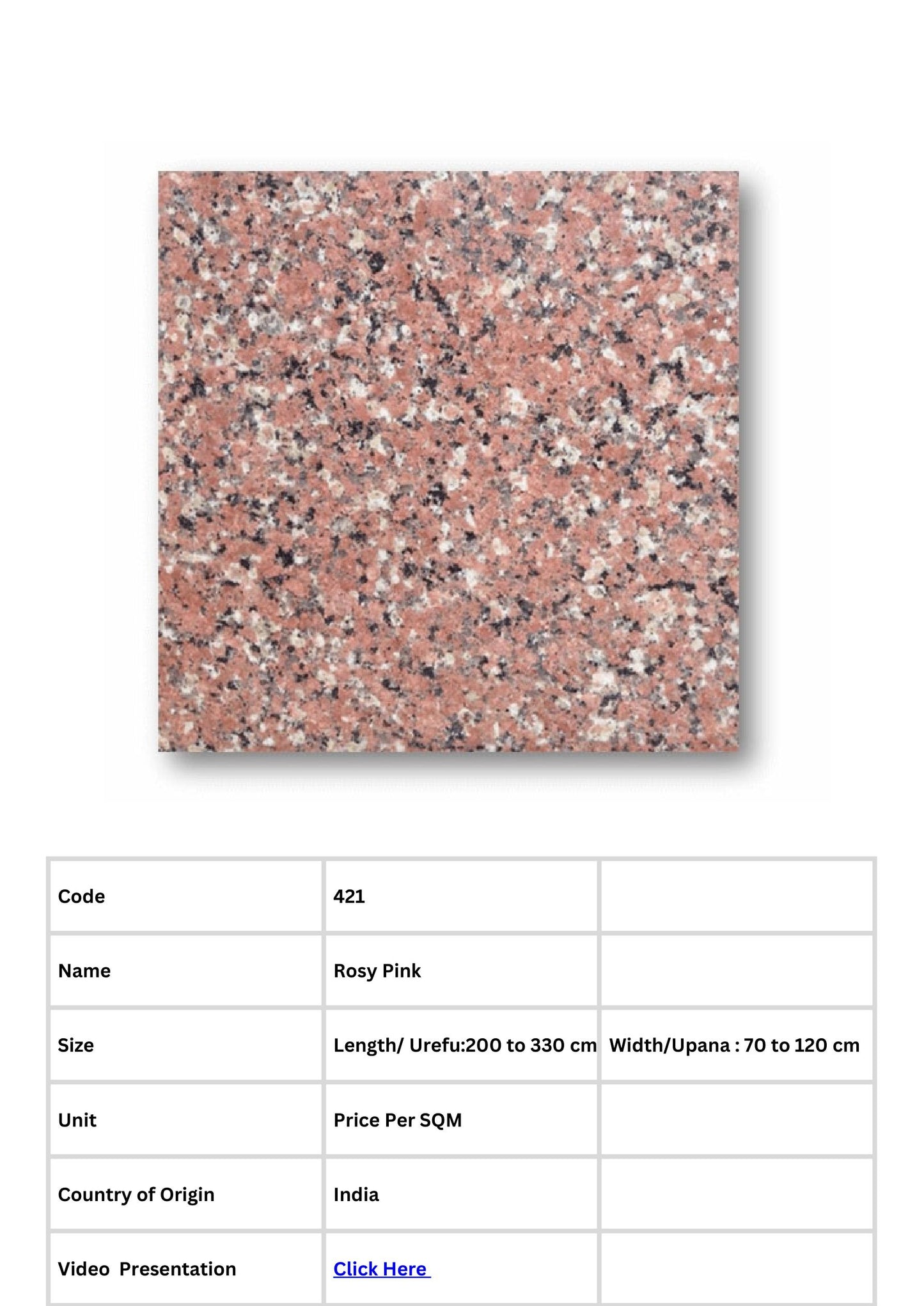 Rosy Pink Granite
